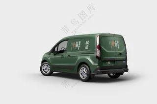 汽车货车面包车贴图广告样机-21