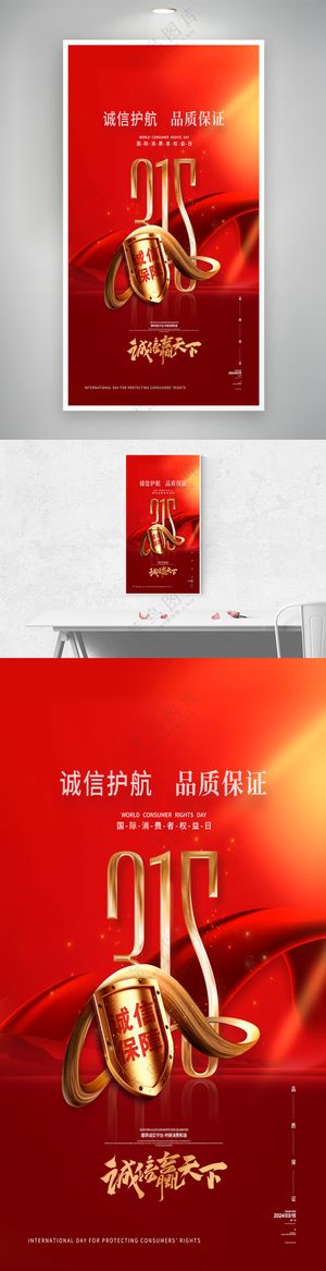 诚信护航315消费者权益日海报