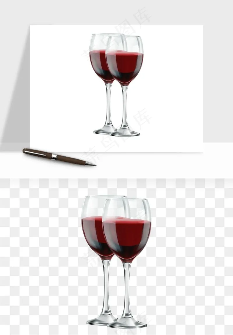 红酒玻璃酒杯png免抠