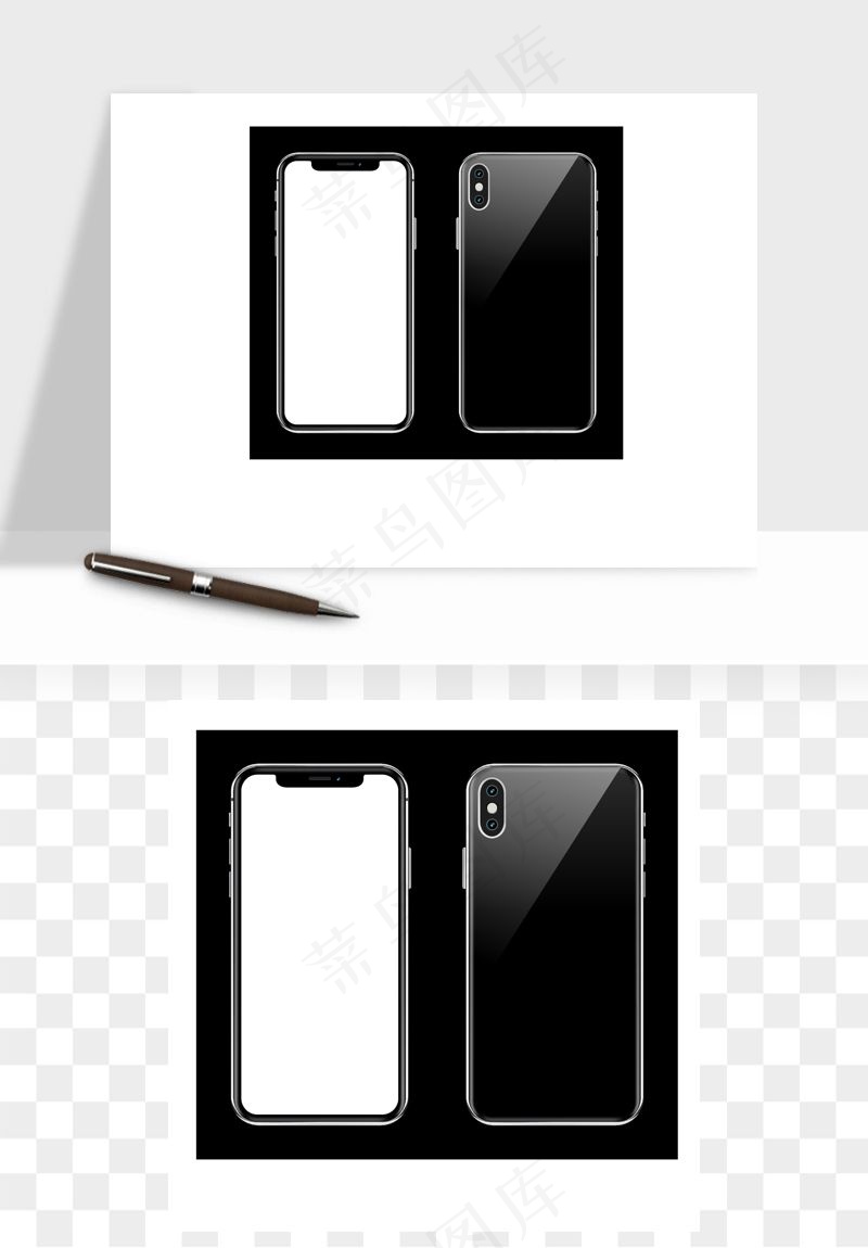 手机边框模型矢量png免抠