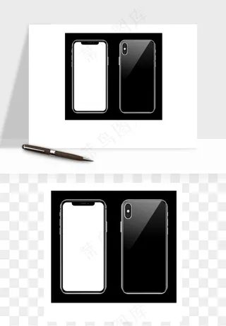 手机边框模型矢量png免抠