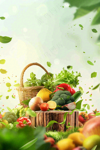 农林蔬果生鲜店水果店蔬菜店背景
