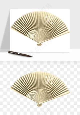 古风扇子元素png免抠