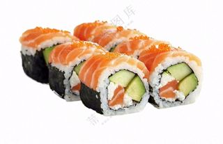 寿司三文鱼食物摄影图免抠