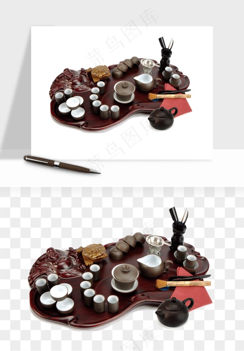 中国风茶壶茶几png免抠图