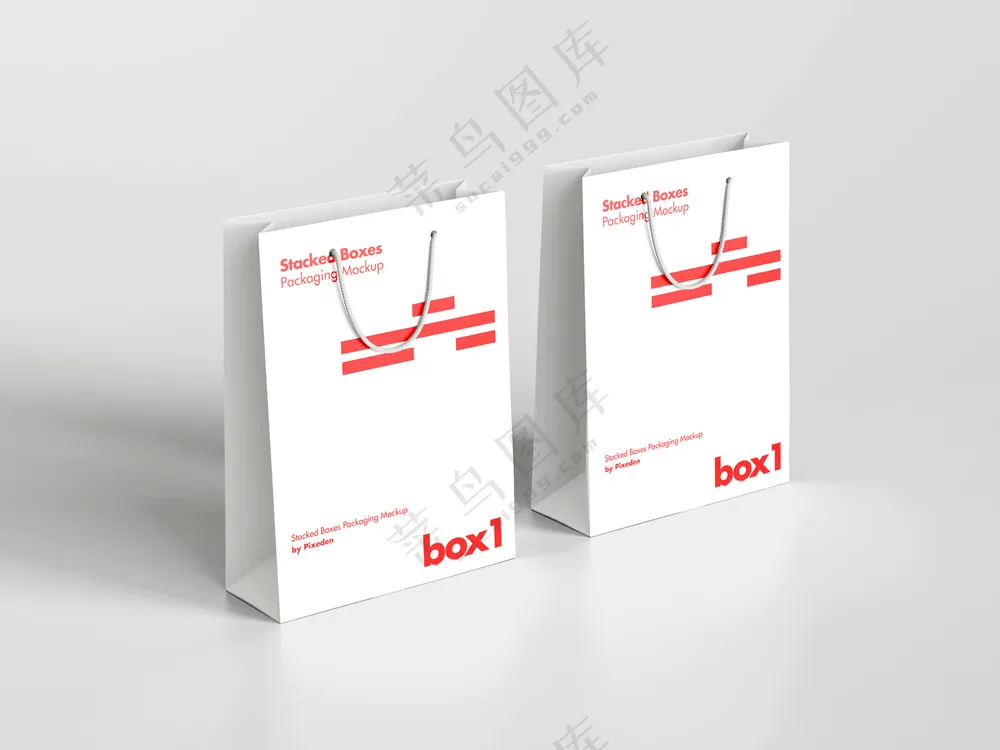 购物袋纸袋包装袋样机1 平面vi提案样机