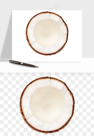 椰子椰果水果png免抠