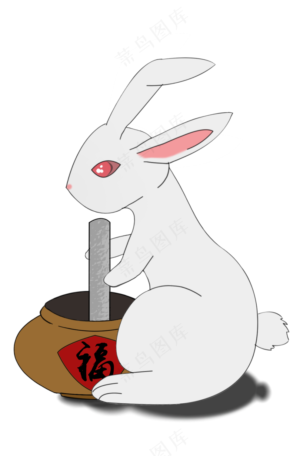 玉兔捣药-免扣