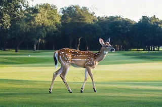鹿动物山间草原的鹿摄影图
