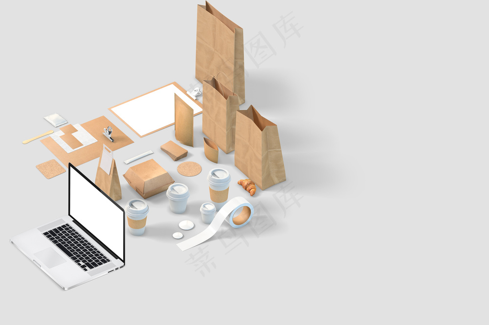 咖啡品牌vi样机-Right View Items