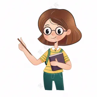 教师老师教书育人人物卡通插画免抠