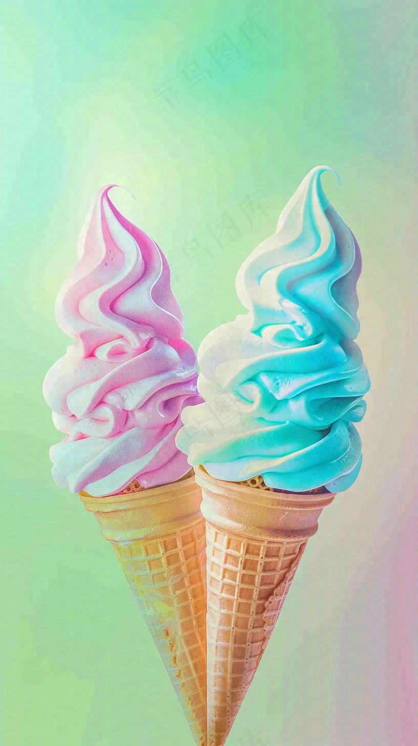 夏日饮品冰淇淋美食背景