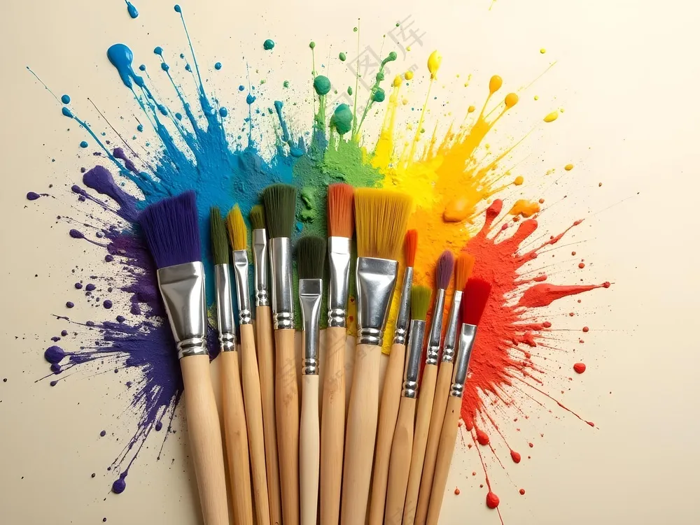 水彩画排笔画刷 水彩画排笔画刷