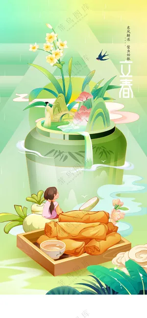 立春节气传统活动海报