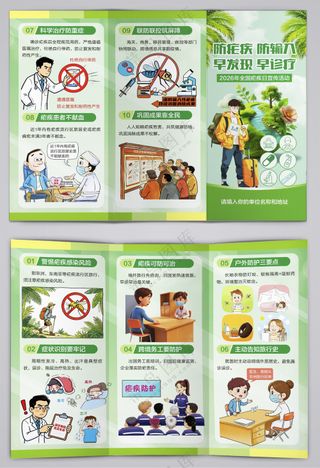 全国疟疾日宣传活动三折页