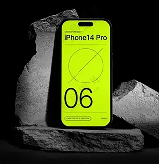 黑色冒险风手机样机