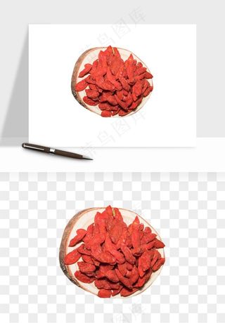 枸杞养生中药png免抠