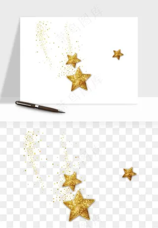 卡通小星星五角星闪光png免抠