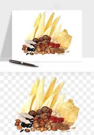 中药养生药材png免抠