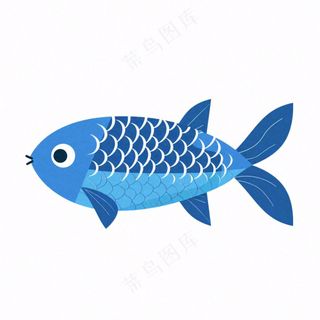 海洋鱼类海鲜卡通插画免抠