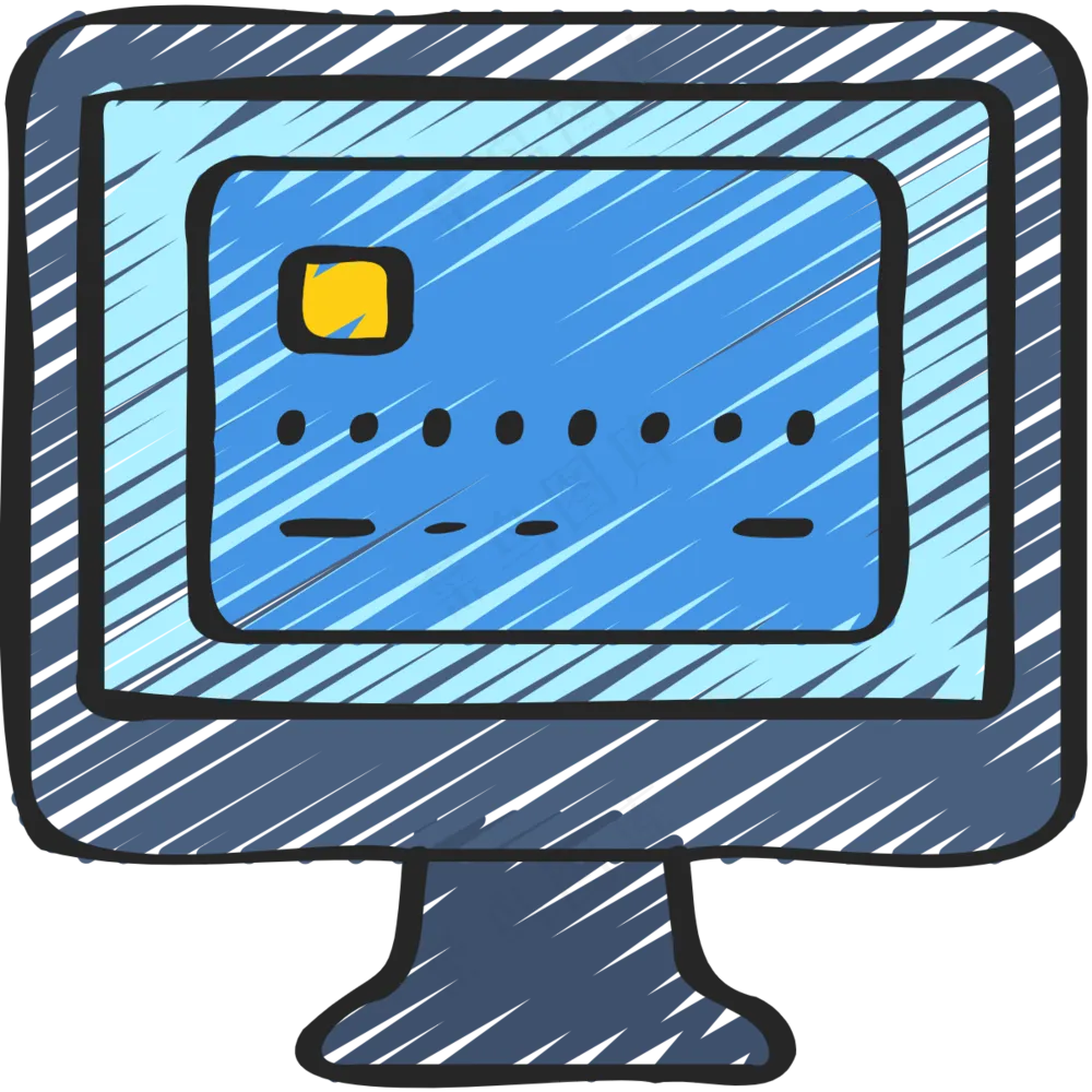 网络银行 铅笔手绘图标icon