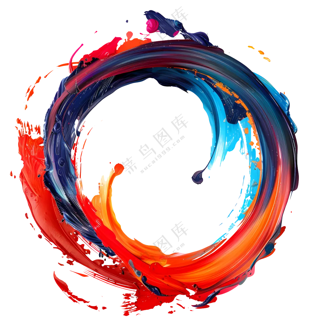 艺术设计的彩色画圈