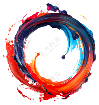 艺术设计的彩色画圈