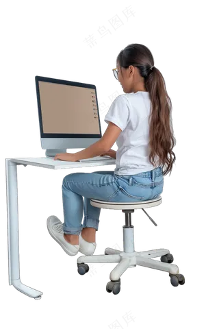 png免抠计算机笔记本人物