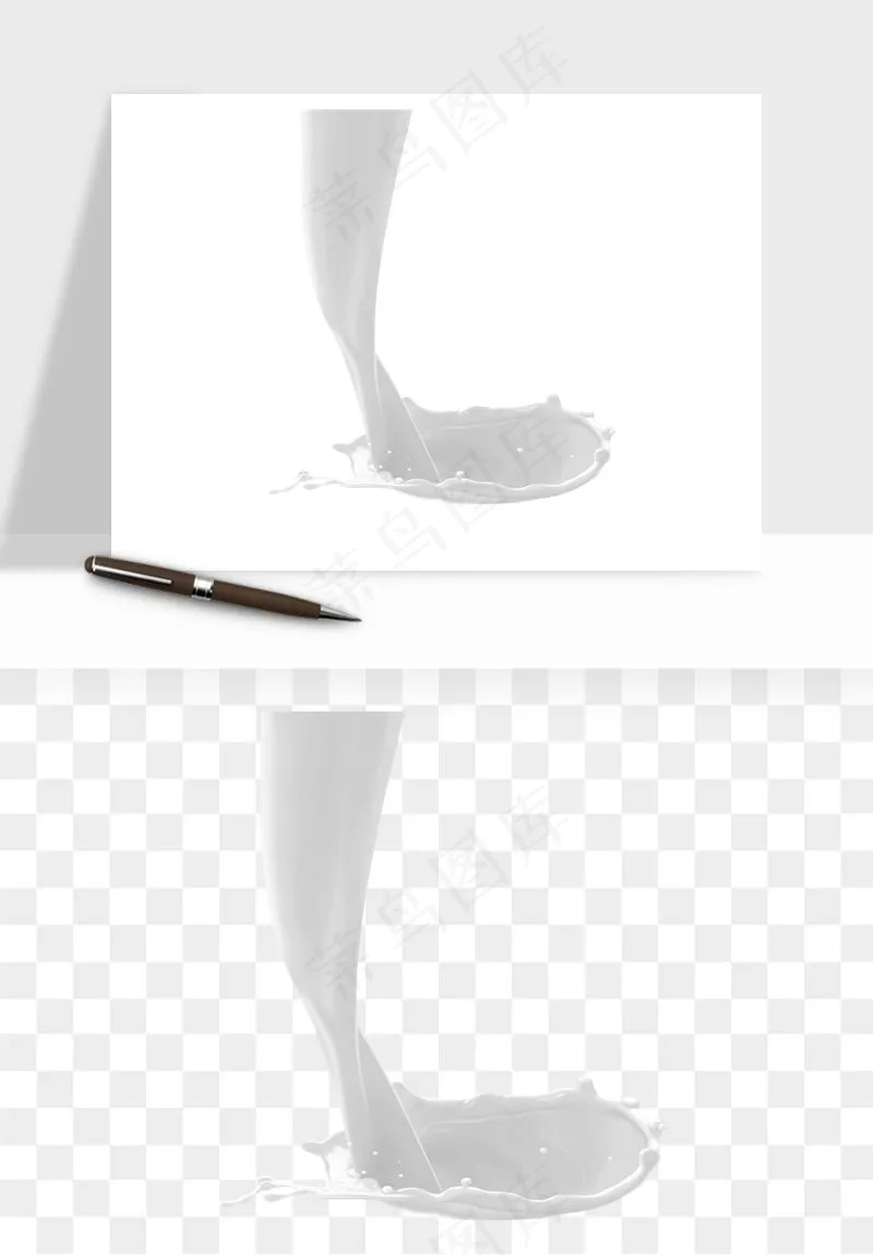 飞溅的牛奶牛奶杯元素png免抠