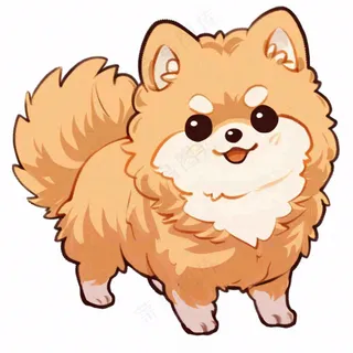 小狗宠物动物卡通插画免抠