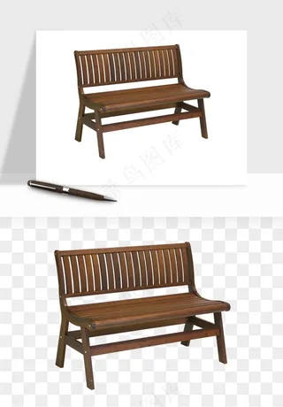 中式长椅长桌木桌png免抠