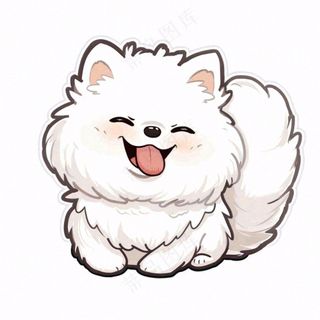 小狗宠物动物卡通插画免抠