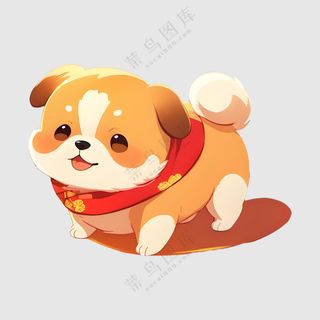 可爱小狗卡通图
