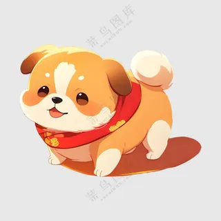 可爱小狗卡通图