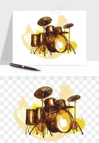 摇滚架子鼓乐器png免抠