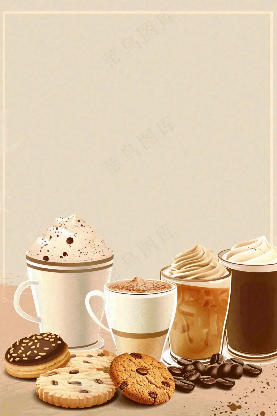 夏日饮品饮料清凉背景