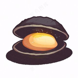 海洋海虹贝壳卡通插画免抠