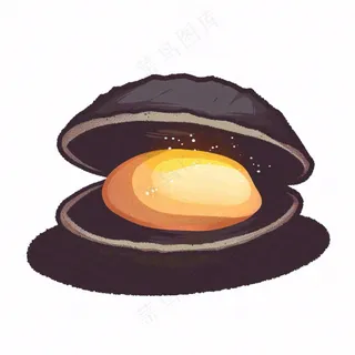 海洋海虹贝壳卡通插画免抠