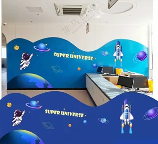 太空形象墙星空背景太空墙