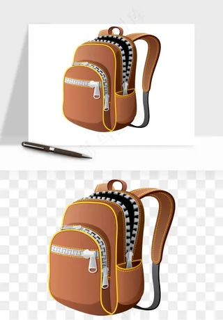 卡通书包背包双肩包png免抠