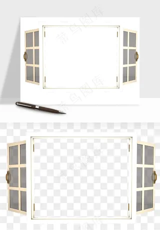简约窗户png免抠