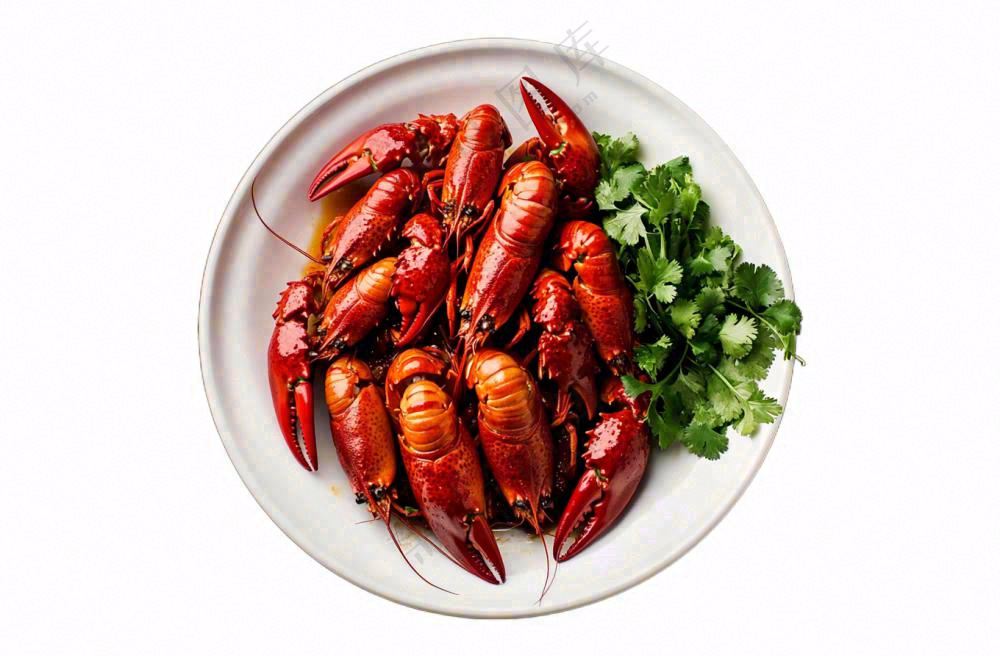 小龙虾食物免抠