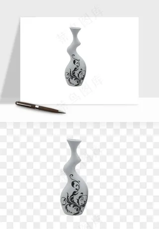 花瓶摆件陶瓷png免抠