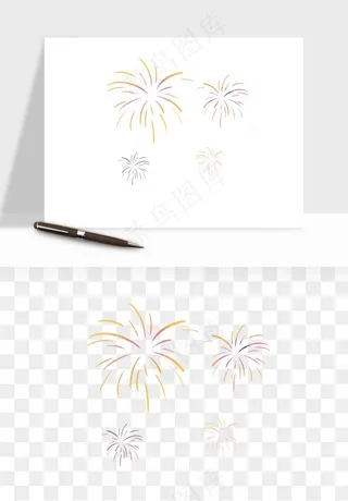 卡通烟花烟火礼花png免抠