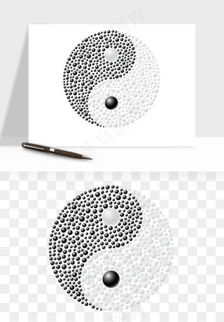 八卦太极阴阳风水png免抠