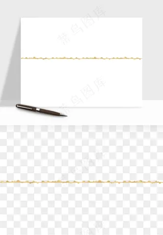 金色植物花环边框png免抠