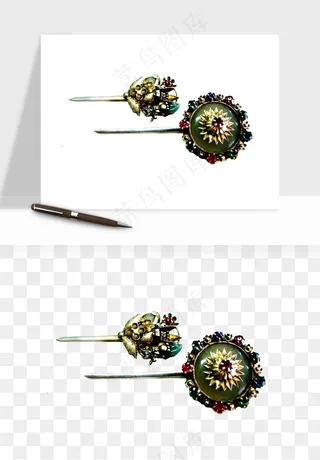 古风发簪头饰配饰png免抠