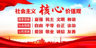 核心价值观设计150DPI海报