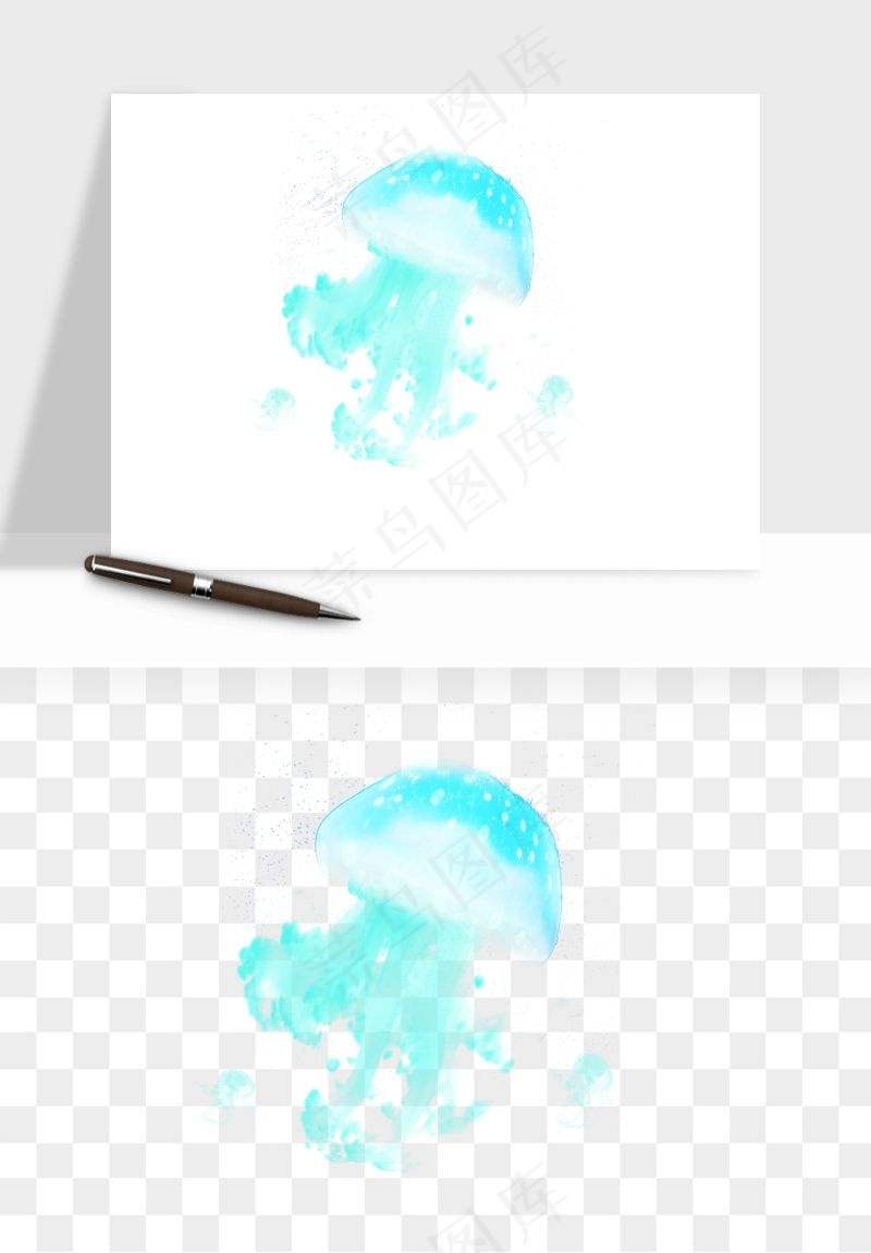 水母章鱼海底生物png免抠图