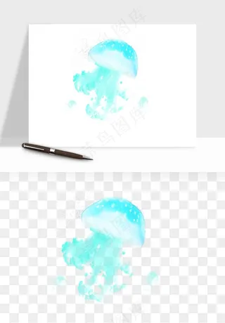 水母章鱼海底生物png免抠图